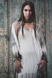 SELENE SP NATURAL KNITTED CARDIGAN 85% COTTON 15% SILK